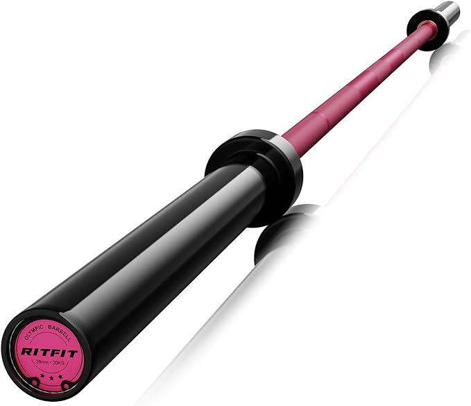 RITFIT 7FT Olympic Barbell for Strength and Weightlifting Training - 2 Inch Olympic Bar for Squat, Deadlift, Bench Press, Curl, Overhead Press - 500lbs/1000lbs/1500lbs Capacity