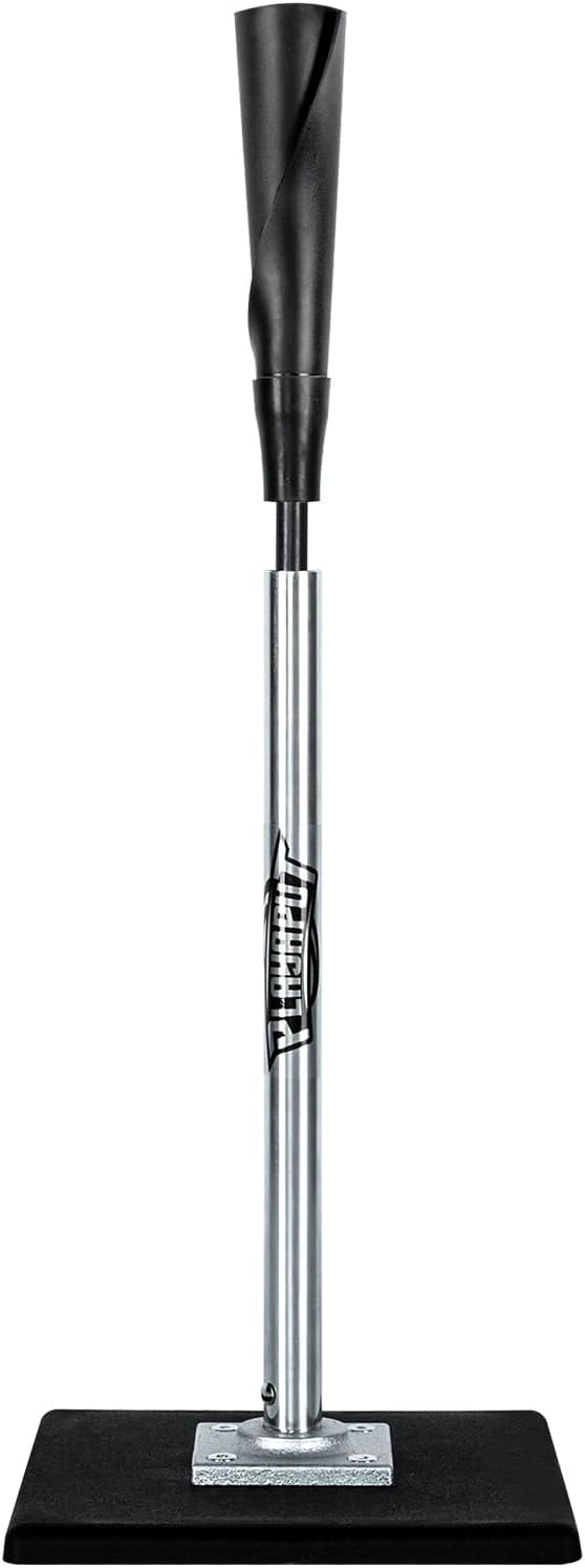 Portable Batting Tee for Baseball/Softball, Height Adjustment from 25-37 inch,Easy Transport Premium Baseball Tee with Rubber Top,Heave Duty Base Hitting Tee for Kids/Youths/Adults