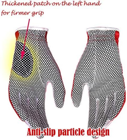 PGM Women's Golf Glove One Pair, Improved Grip System, Cool and Comfortable