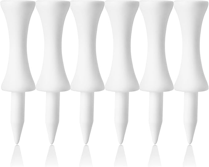 FINGER TEN Plastic Golf Castle Tees Step Down Unbreakable Mixed or Same Height Value 100 Count, 2 3/4, 2 1/4, 2, 1 3/4, 1 1/2 Inch Length Colorful for Practice