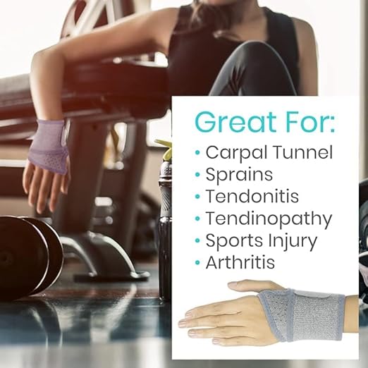 Vive Wrist Wrap Braces (2 Pack) - Tendonitis Support for Carpal Tunnel Arthritis - Sprained Pain Protection Sleeve - Weightlifting & Calisthenics Compression Stabilizer for Women, Men - Adjustable