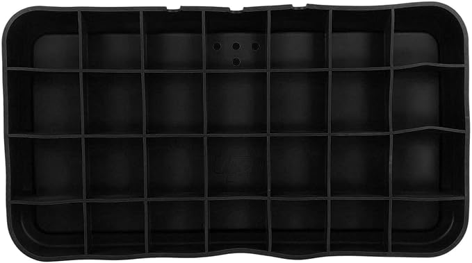 EVTSCAN Heavy Duty Rubber Golf Ball Tray, 4lb, Holds up to 100 Practice Balls, Compatible with All Hitting Mats, Range Ball Tray, Won’t Blow Away