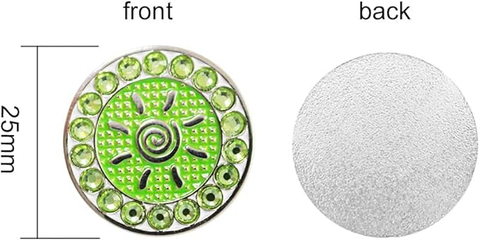 Myartte Golf Ball Markers Crystal Ball Markers Pack of 3