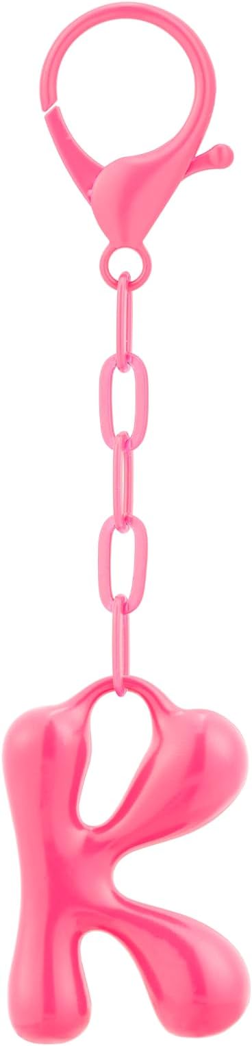 Initial Bag Charms, Bubble Letter Charm for Handbags, Cute Keychain with Letter, Initial Bag Charms for Women