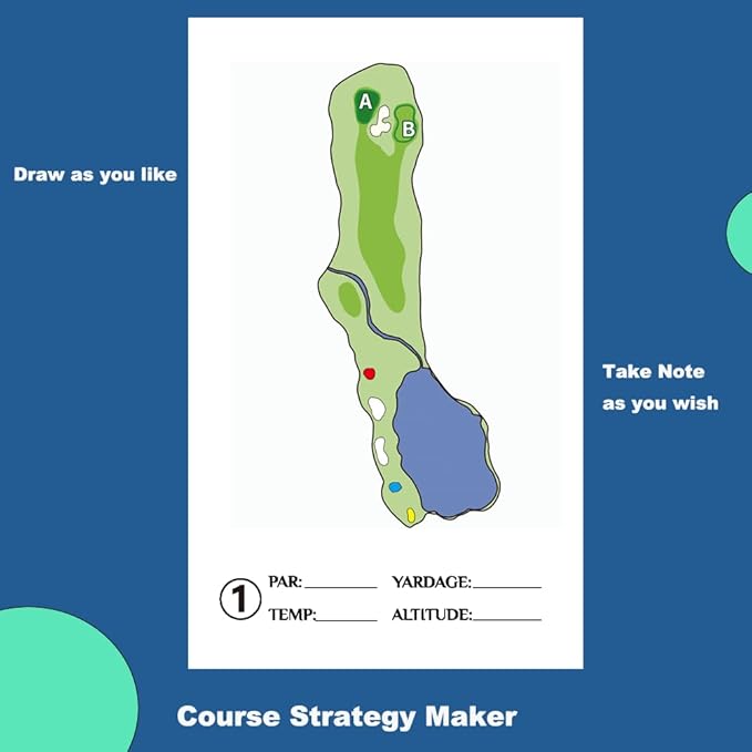 Golf Yardage Book 4-Pack – Waterproof Stone Paper Notebook for Tournament Play, 4"x6.5" Blank Course Map Journal, Fits All Holders – Eco-Friendly, Tear-Resistant, Not Pre-Printed