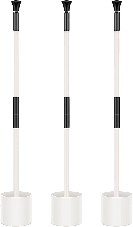 Pelopy Set of 3 Golf Flagsticks Golf Putting Green Flagstick Flag Stick for Yard Portable Fiberglass 2-Section for Chipping Greens Practice Course Backyard Indoor Outdoors, 2.4 Feet