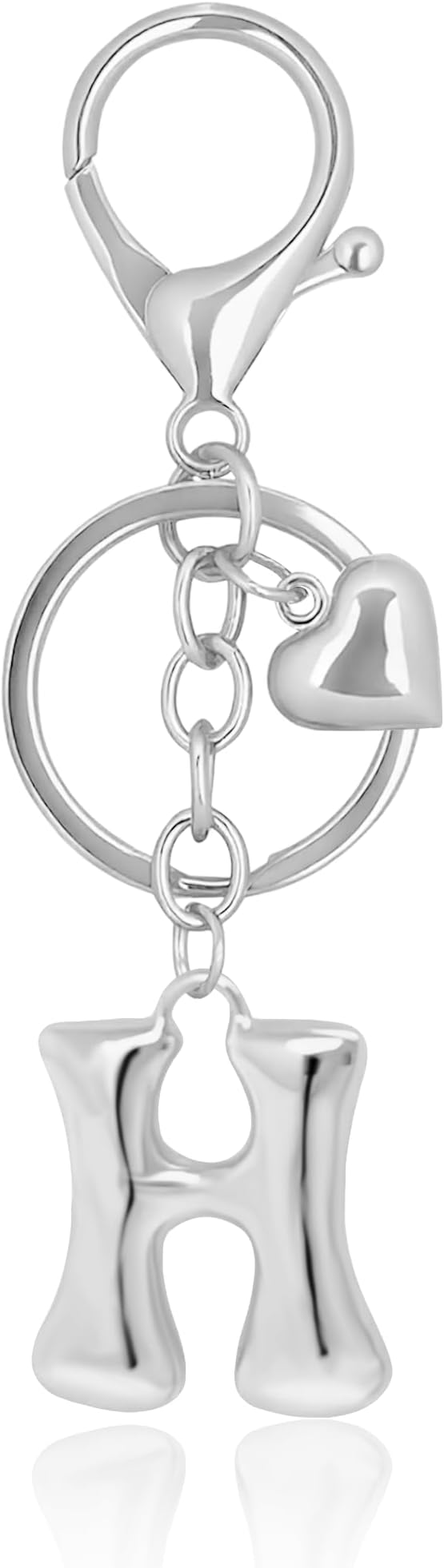 Gold Bubble Heart, Cherry, Bow & More Designs Letter Initial Keychain Bag Charms – Cute Purse Charms for Handbags