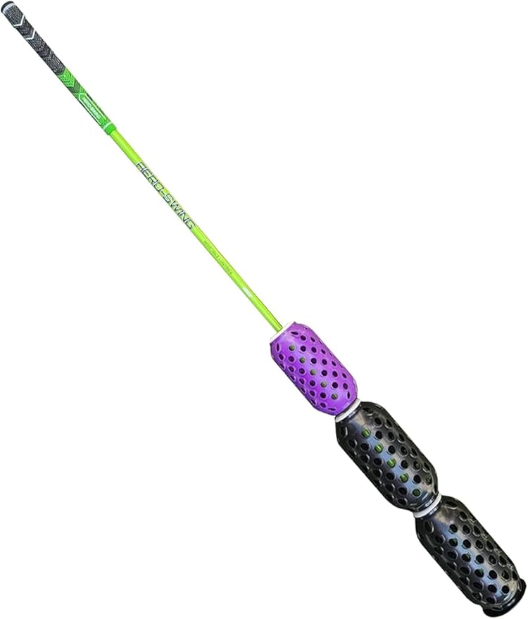 Aero Stiff Shaft, Golf Training Aid and Warm Up Tool, Speed Stick for Golf, Golf Swing Trainer, Improves Swing Speed, Wind Resistance, Adjustable Pineapples, Gain Up to 30 Yards On Your Drive