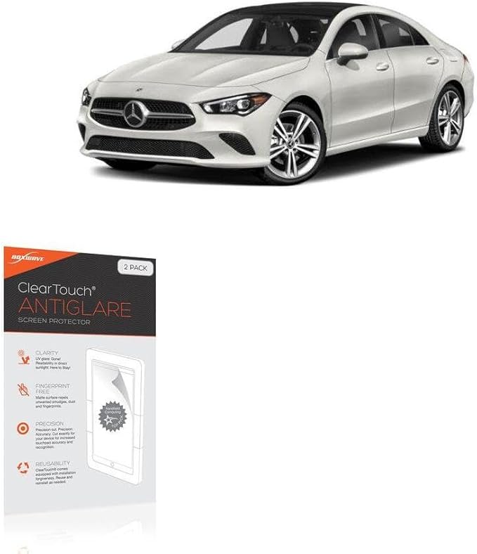 BoxWave Screen Protector Compatible with Mercedes-Benz 2023 AMG CLA 35 Display (7 in) - ClearTouch Anti-Glare (2-Pack), Anti-Fingerprint Matte Film Skin