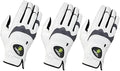 HIRZL Trust Hybrid – Men’s All Weather Golf Glove | Kangaroo Leather | Ultimate Grip and Ergonomic Fit, White/Black (Pack of 3)