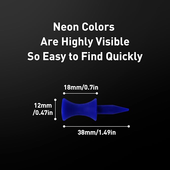 FINGER TEN Plastic Golf Castle Tees Step Down Unbreakable Mixed or Same Height Value 100 Count, 2 3/4, 2 1/4, 2, 1 3/4, 1 1/2 Inch Length Colorful for Practice
