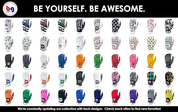 BG Bender - Mens Golf Glove, Durable Spandex Golf Gloves, Unique Golf Gloves