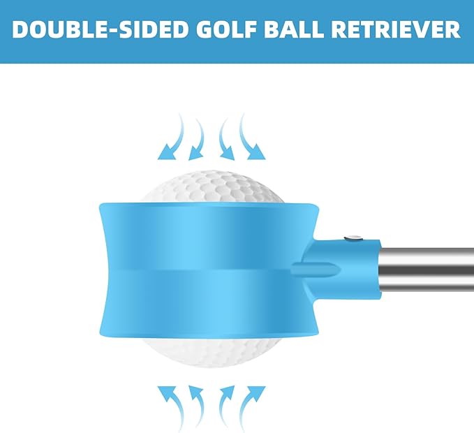 Golf Ball Retriever for Water Telescopic, 9Ft/12Ft Stainless Steel Ball Retriever Tool Golf Ball Grabber