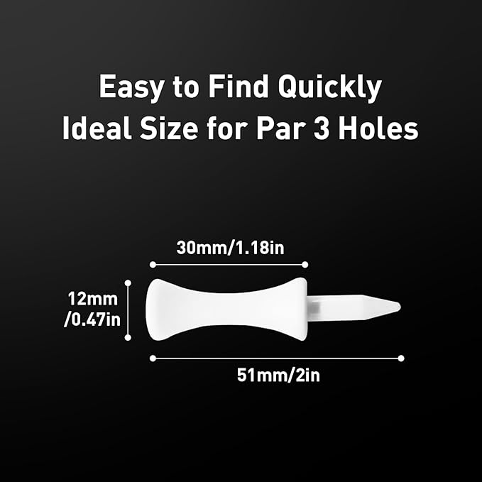 FINGER TEN Plastic Golf Castle Tees Step Down Unbreakable Mixed or Same Height Value 100 Count, 2 3/4, 2 1/4, 2, 1 3/4, 1 1/2 Inch Length Colorful for Practice