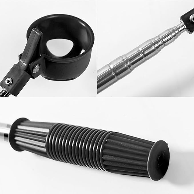 Kakalote Golf Ball Retriever, Portable Telescopic Scoop Saver Pick Up Golf Ball Grabber Pick Up with Locking Clip