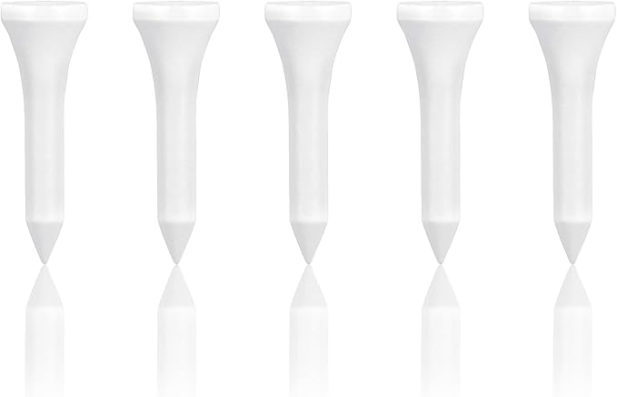 Wooden Golf Tees 3-1/4", 2-3/4", 1-1/2" Available,100 Count (Natural Color, White, Black, Blue, Red, Pink)