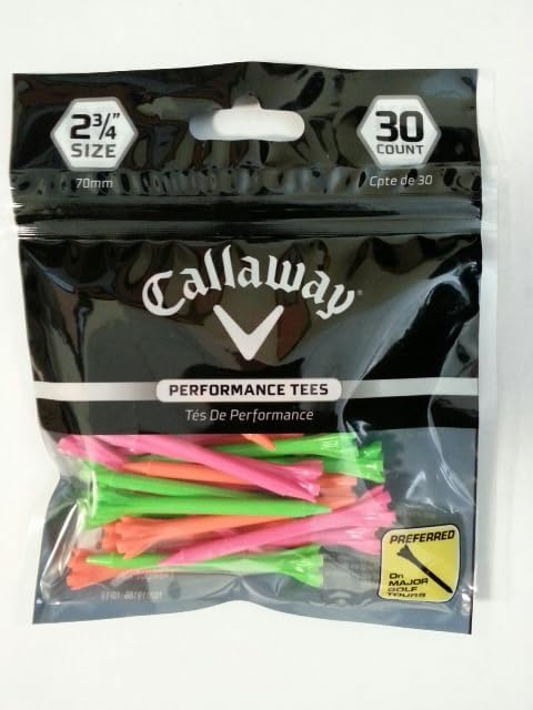 Callaway Performance Plastic Golf Tees (30 Pack) - 2.75 Inch