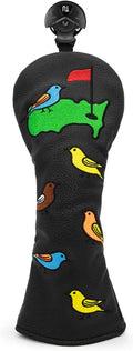1 Pcs Montela Golf Club Covers,Colorful Birdie Tee 3 Wood Headcover Driver Headcover Fairway Wood Head Covers Hybrid Headcover Leather Golf Head Covers for Odyssey Scotty Cameron Taylormade