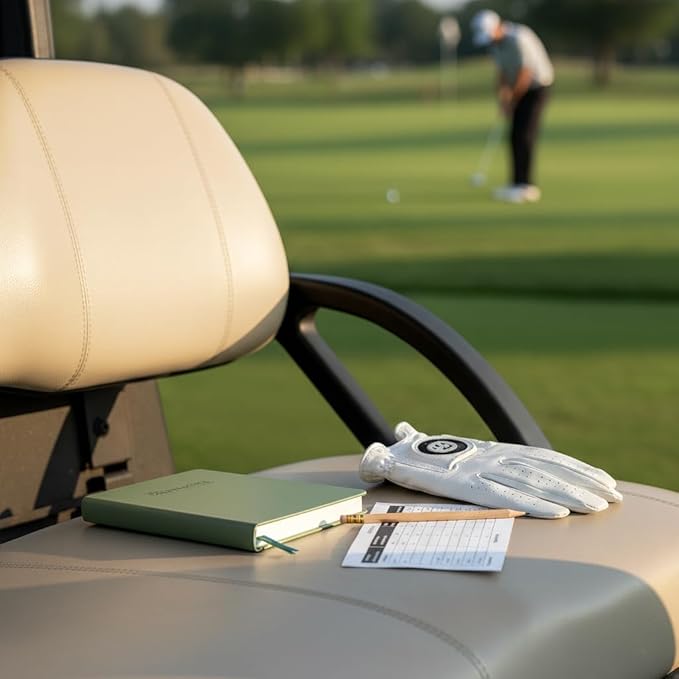 Maximize Your Practice, Track Progress, and Elevate Your Golf Game with Research-Backed Strategies, Stylish Leather Design, Track Club Yardages