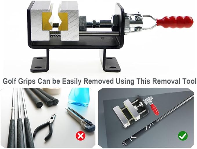 Golf Club Vise Duty Clamp for Precision Shaft and Grip Work Complete Tool for Golf Grip Replacement and Club Customization, Professional Golf Grip Replacement Accessories