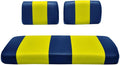 Seat Cover Replacement for Yamaha G-2/G-9 Golf Cart - Front Bench Seat - Premium Marine Vinyl -5 Panel Stitching - Staple On Installation - Two-Tone Golf Cart Seat Covers (Blue & Yellow)