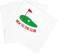 SharkBliss Funny Sarcastic Golf Quotes Cocktail Napkins, 100 Pack New to the Club Disposable Paper Cocktail Napkins For Retirement Birthday Baby Shower Announcement Party 2-Ply, 5x5" (New to Club)