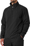 Aulemen Men's Casual Quarter Zip Pullover Golf Windbreakers Athletic Lightweight Jacket Hiking Running Sweatshirt with Pocket