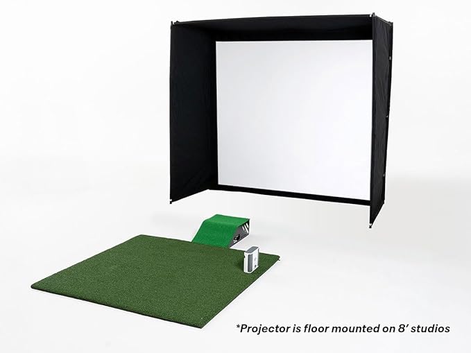 SkyTrak ST+ Golf Simulator – Standard Studio Package | Home Golf Simulator with Launch Monitor, Enclosure, Screen, Hitting Mat & Short-Throw Projector