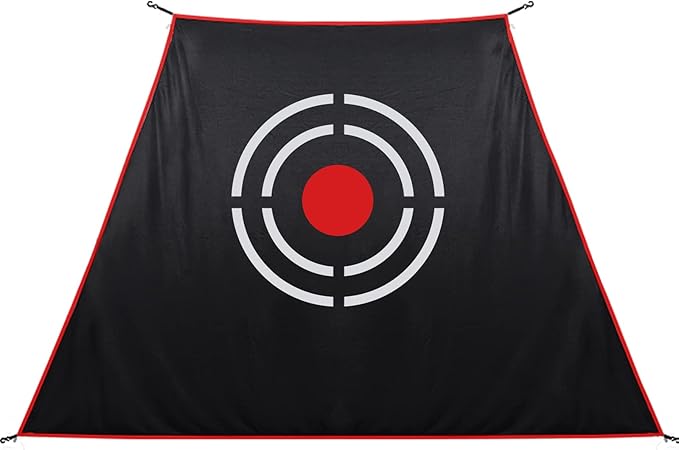 Golf Target Cloth - Heavy Duty Impact Screen for Golf Nets, Indoor/Outdoor Practice Hitting Training Aid with S-Hooks