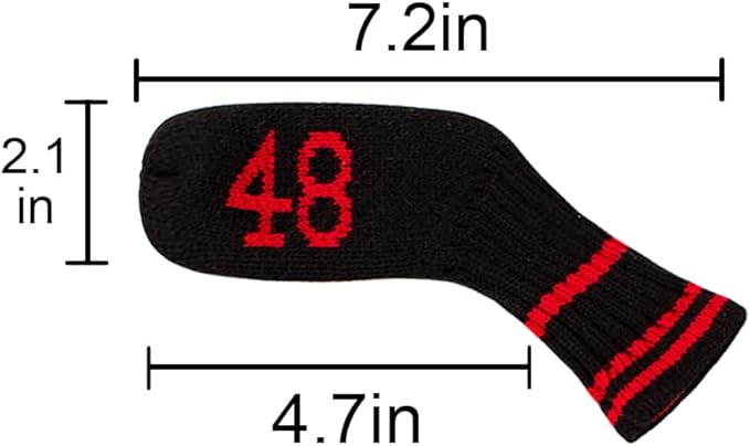 Scott Edward 10 Pcs Golf Club Head Covers for Irons Cuteness Basically Socks Shape Washable Durable Golf Club Head Protector Double Sided Knit Suitable for Most Brands
