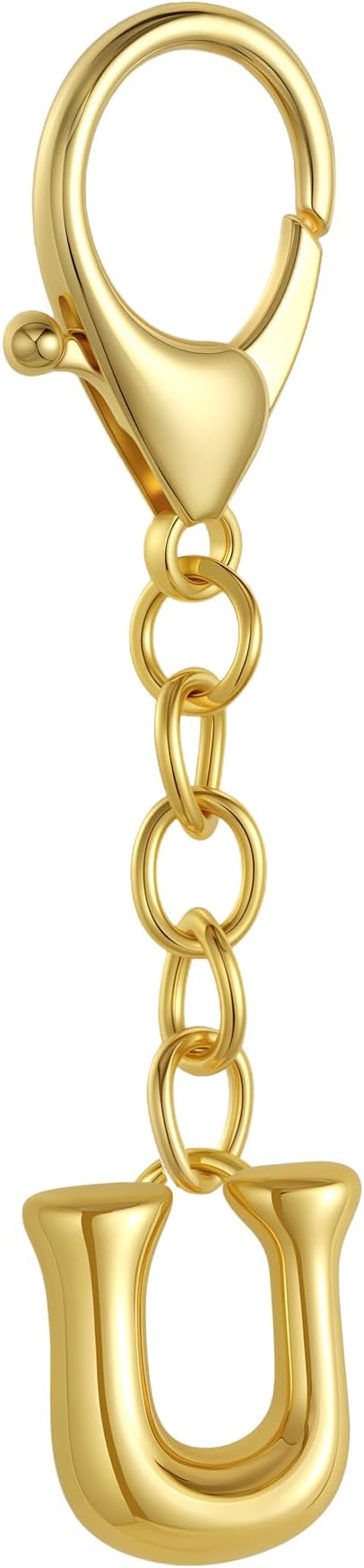 Bubble Gold Letter Bag Charms for Women, Cute Initial Keychain for Handbags, Purse Charms Birthday Christmas Gifts