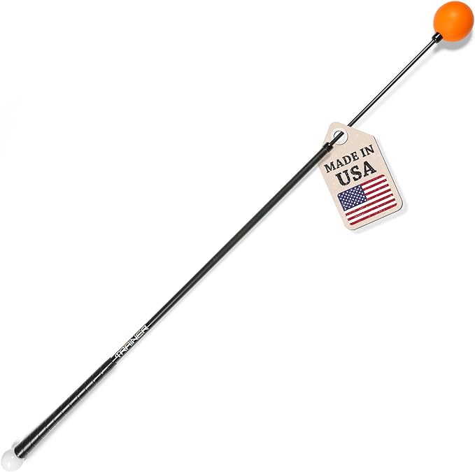 Orange Whip Golf Swing Trainer Aid Patented & Made in USA for Improved Rhythm, Flexibility, Balance, Tempo, and Strength *American Made*
