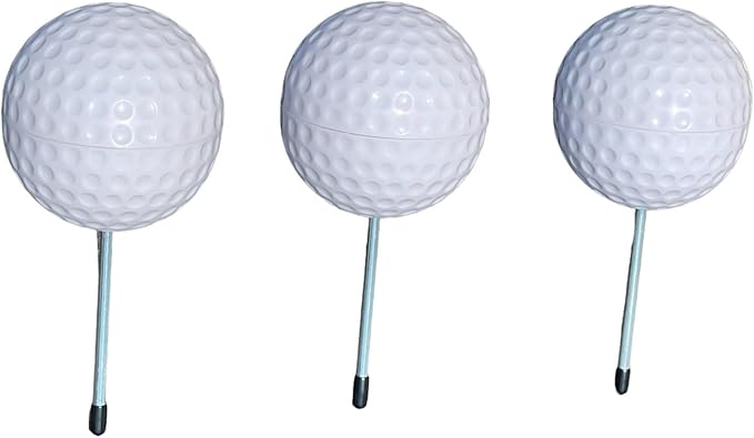 Sandbaggy Plastic Tee Markers for Golf Course (UV Resistant) - Steel Spike - Safety Caps Included