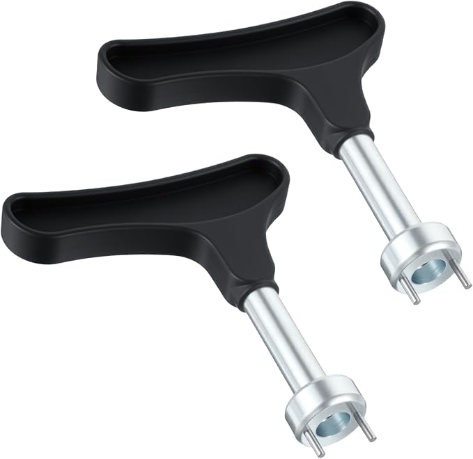 2pcs Golf Spike Removal Tool, Golf Shoes Replacement Spikes Tool with Comfortable Grip, Golfs Shoe Spikes Wrench, Universal Shoe Spike Cleat Wrench, Black
