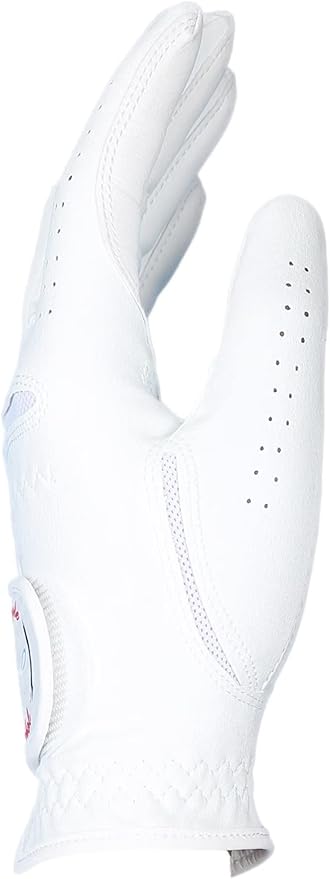 Women's Golf Glove Microfiber with Colorful Cabretta Leather Six Pack(Left is Wear On Left Hands,Right is Wear On Right Hands) Four Colors White/Sky/Orange/Red