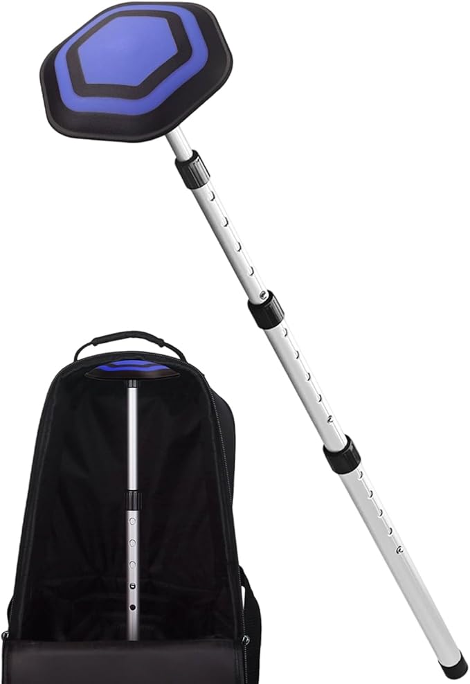 Light Weight Adjustable Golf Bag Stand Telescoping 4 Section Aluminum ABS Bag Holder Stabilizers Anti Slip Base Terrain
