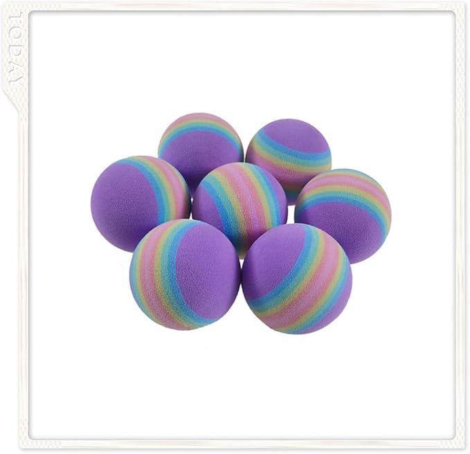 Scott Edward Air Golf Practice Balls, Bright Multicolor and Lightweight Sponge Ball, 20 Pieces, Golf Training Indoor and Outdoor, for Backyard Hitting Mat, Soft for Children, Pets
