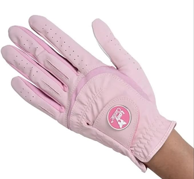 Women's Soft Flex Golf Gloves with Magnetic Ball Marker with Removable Golf Ball Marker- Left Hand