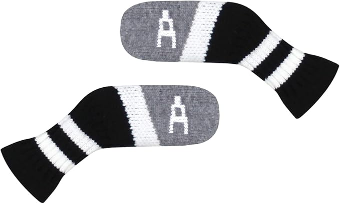 Scott Edward 10 Pcs Golf Club Head Covers for Irons Cuteness Basically Socks Shape Washable Durable Golf Club Head Protector Double Sided Knit Suitable for Most Brands