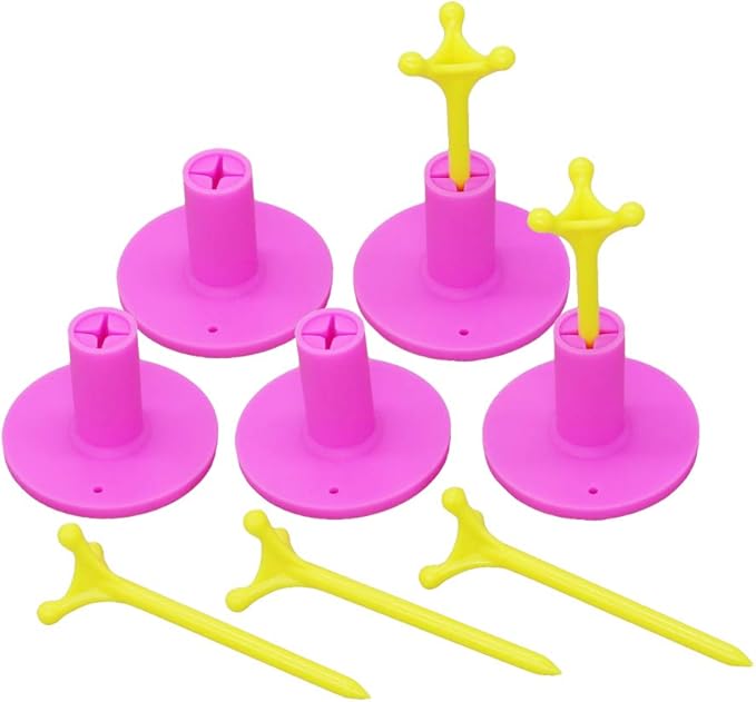 Golf Rubber Tee Holder Set for Golf Driving Range Tee Practice Tool Pack of 5