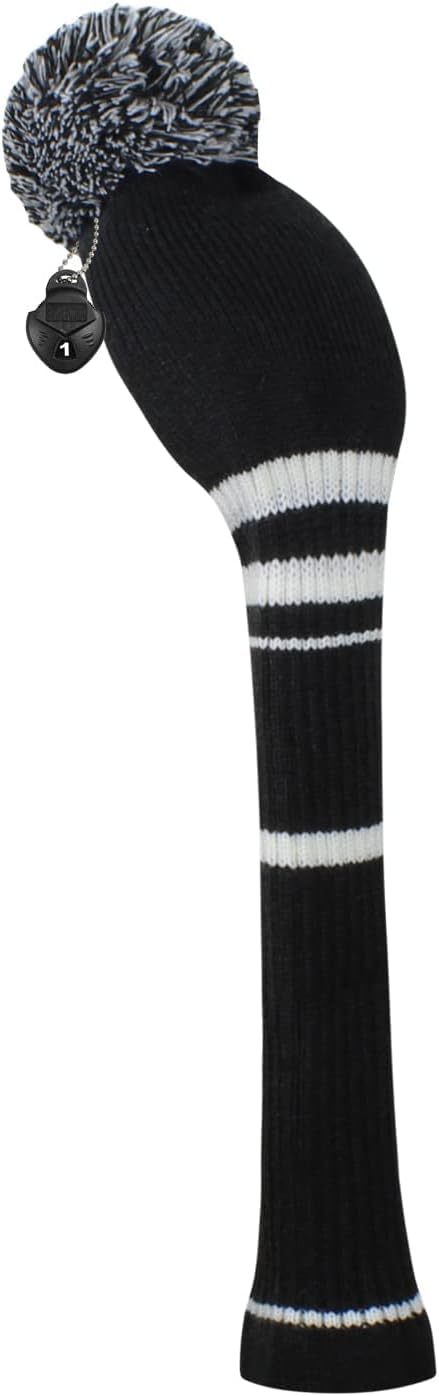Scott Edward 1/3/4PCS Multi-Style Optional Individualized Knit Golf Club Head Covers, Driver Wood(460cc) Fairway Wood and Hybrid(UT)，for Male/Female Golfers,Custom