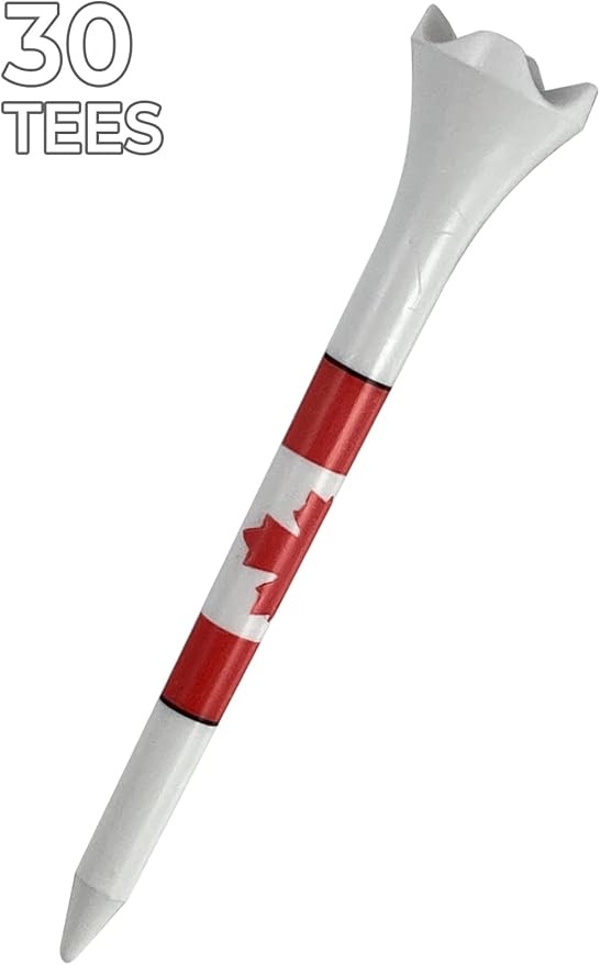 Pride Performance Canadian Flag Golf Tees, 30 Count