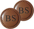 Personalized Golf Ball Markers, (Set of 2) Custom Magnetic Leather Golf Markers, Gift for Men Dad Husband
