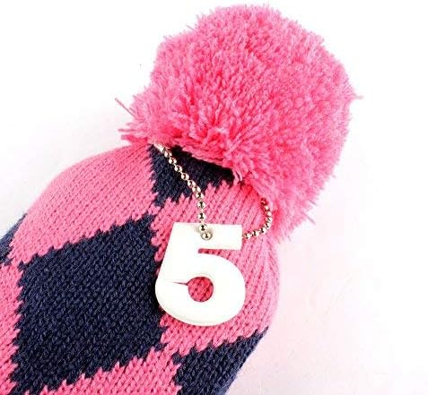 Craftsman Golf Knit Pom Pom 3pcs Headcover Set Vintange Sock Covers for Driver and Woods