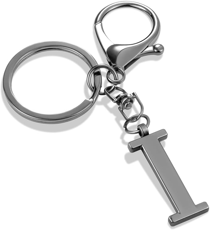 LAXPICOL Gold Letter A-Z Keychain for Women Bag Charms Purse Charms For Handbags Metal Alphabet Initial Letter Keychain