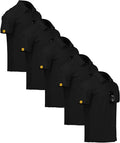 ZITY 5 Pack Mens Polo Shirt Short Sleeve Sports Golf Tennis T-Shirt Moisture-Wicking Summer Shirts