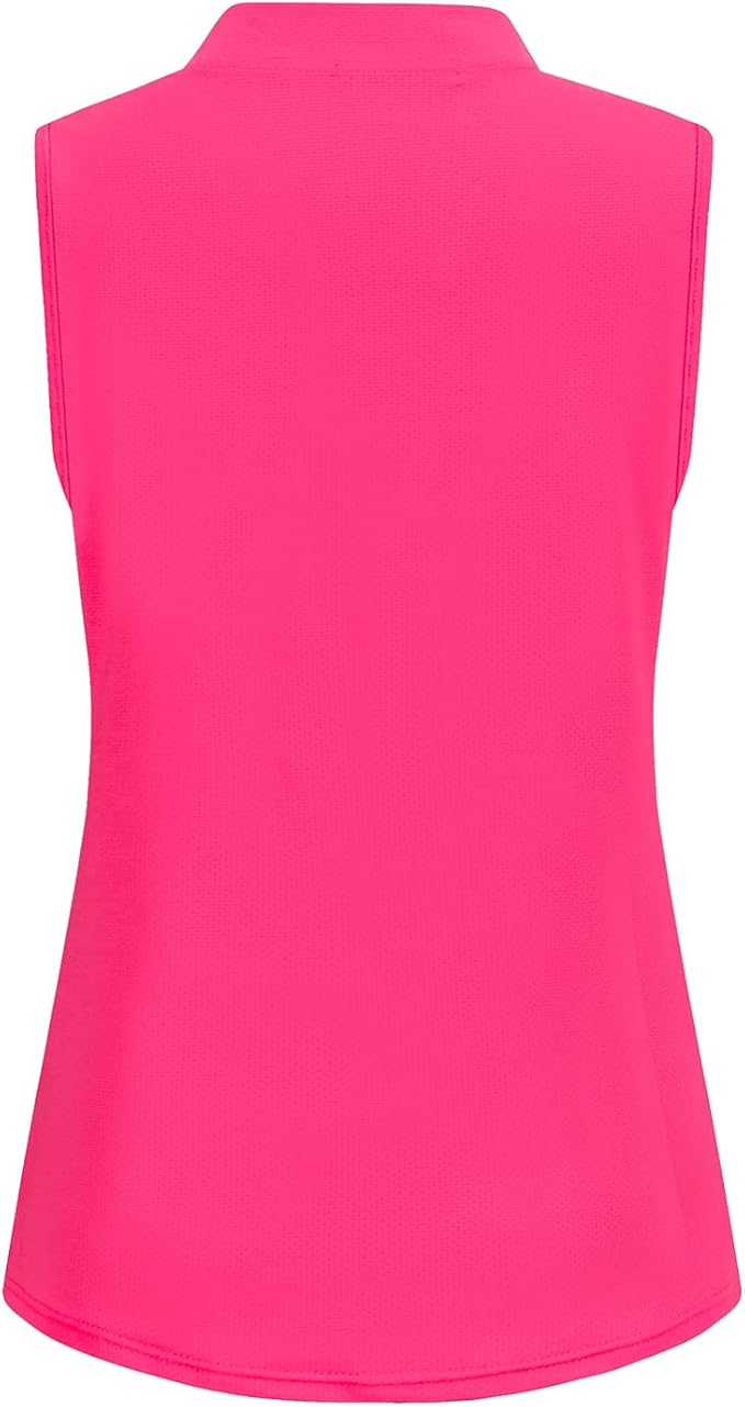 Womens Sleeveless Golf Polo Shirts Lightweight Tennis Sport Tops