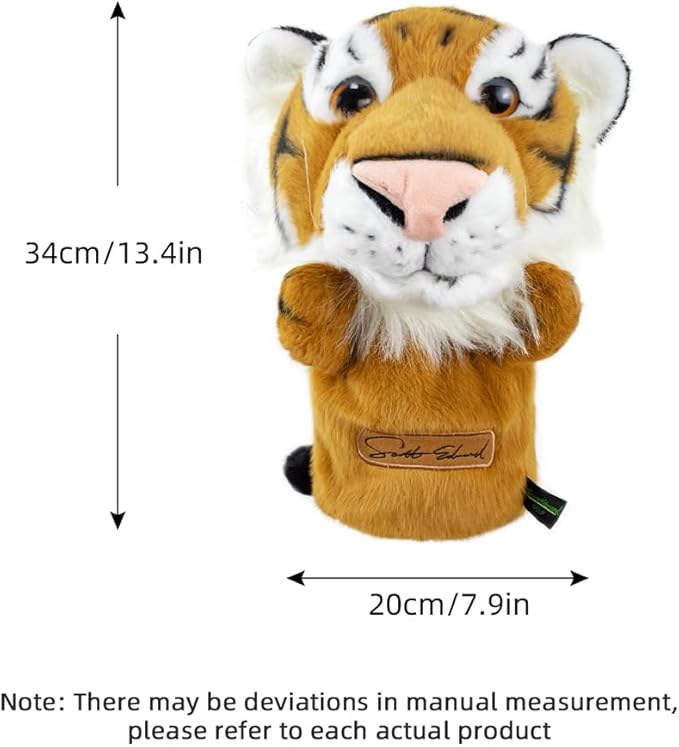 Scott Edward Golf Club Cover Fit Well for Driver or Fairway Wood Golf Club, Funny Cute Animal Design Soft Functional Golf Headcover Stylish Protection for Your Clubs for Men and Women