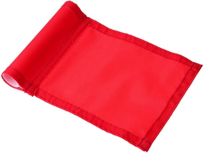 Golf Flags 3 Pieces, 9 x 6 Inch Portable Green Golf Flags with Tube Inserted, 420D Nylon Mini Practice Putting Golf Flag Waterproof for Yard Indoor Outdoor Backyard Garden - Red