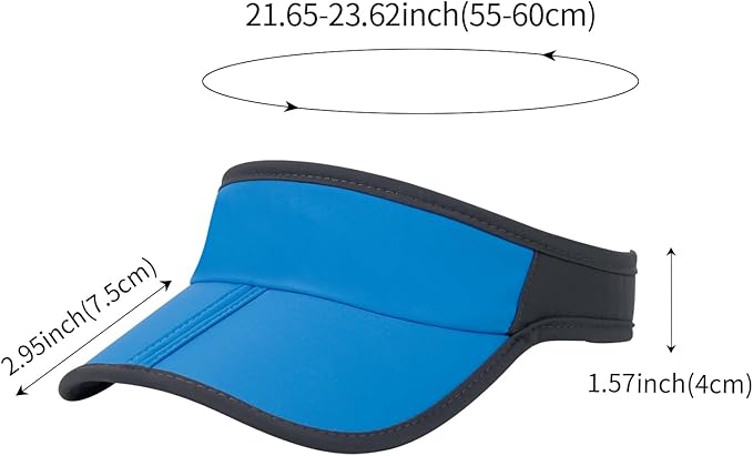 HH HOFNEN Sports Sun Visor Hats Men Women Foldable Brim Lightweight Packable Adjustable Visor Caps Running Golf Tennis
